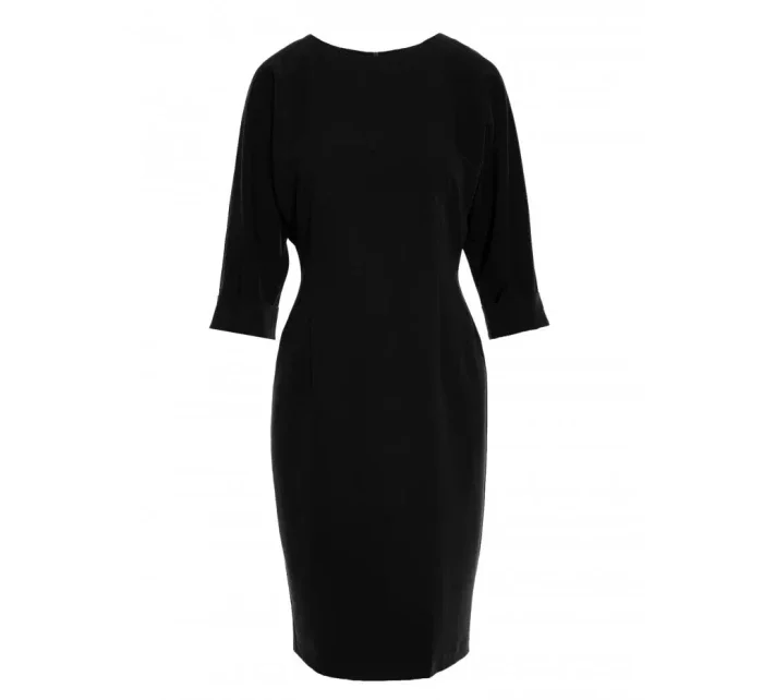 model 18004592 Plášťové šaty s netopýřími rukávy černé - STYLOVE