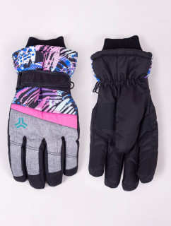 Yoclub Dětské zimní lyžařské rukavice REN-0320G-A150 Multicolour