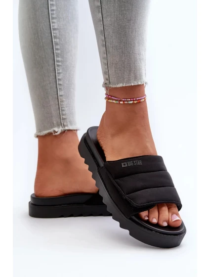 Dámske papuče na platforme Big Star Black