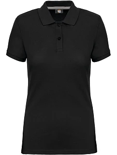WK WK 275 Dámske pracovné polo tričko z hrubej bavlny 20.W275 čierne
