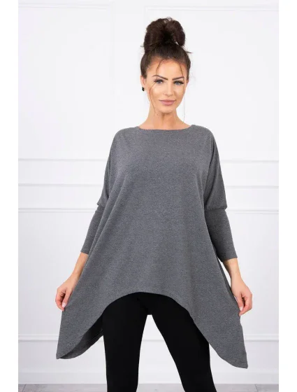 Oversize halenka grafitová melanž Oversize halenka grafitová melanž