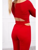 Súprava s blúzkou top červená