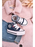 Dziecięce Wysokie Trampki Z Suwakiem BIG STAR HH374189 Granatowe Dziecięce Wysokie Trampki Z Suwakiem BIG STAR HH374189 Granatowe