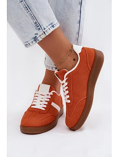 Dámské tenisky z imitace semiše oranžové Calira