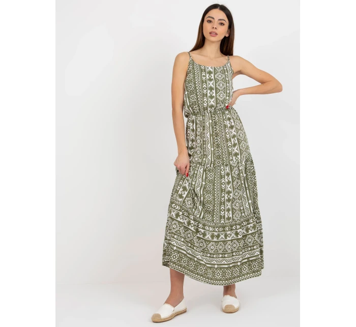 Dámské šaty model 18339291 khaki - FPrice Dámské šaty model 18339291 khaki - FPrice