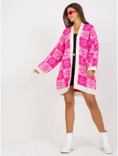 Dámsky sveter LC SW 0301 biely a ružový