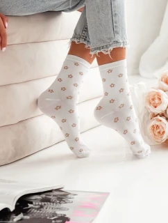 Dámske ponožky v bielej farbe