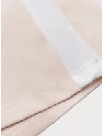 Světle béžové volné dámské kalhoty s lampasy model 20185231 - MADE IN ITALY