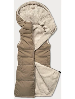 Dámska obojstranná vesta z ovčej kože J Style beige (16M9166-62)