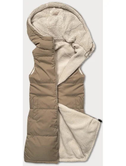 Dámska obojstranná vesta z ovčej kože J Style beige (16M9166-62)