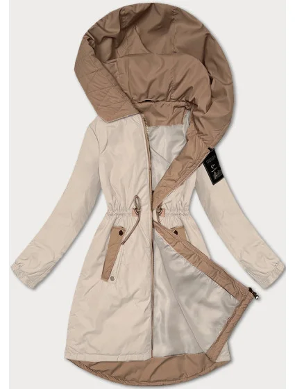 Světle béžová dámská bunda se v pase model 20829969 - S'WEST