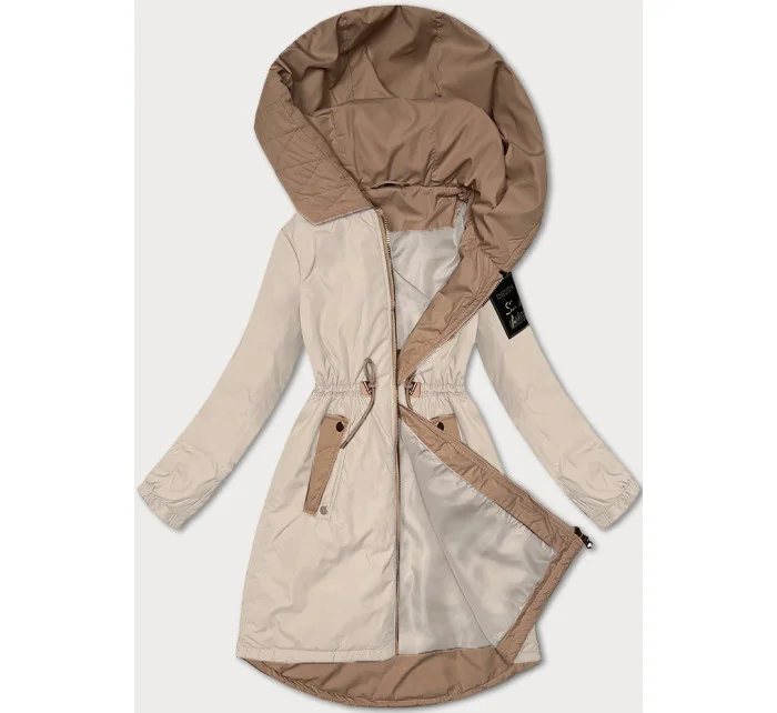 Světle béžová dámská bunda se v pase model 20829969 - S'WEST
