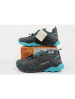 Aku dámska treková športová obuv Flyrock Gore-tex odolná sivá modrá dámska