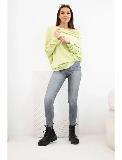 Dámský viskózový svetr typu asymetrický model 22286877 - K-Fashion Dámský viskózový svetr typu asymetrický model 22286877 - K-Fashion