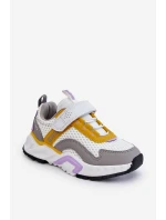 Dětská sportovní obuv se suchým zipem Big Star model 21609010 Bílá a žlutá - Big Star Shoes