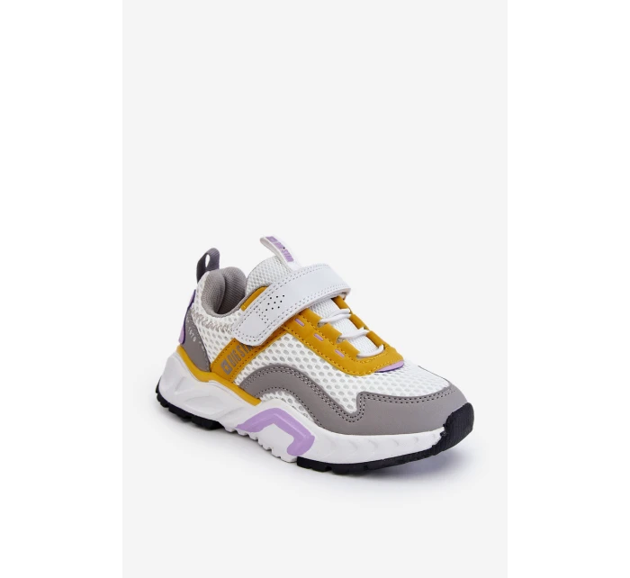 Dětská sportovní obuv se suchým zipem Big Star model 21609010 Bílá a žlutá - Big Star Shoes