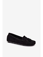 Dámske mokasíny s vlysom z imitácie semišu Black Linden Dámske mokasíny s vlysom z imitácie semišu Black Linden