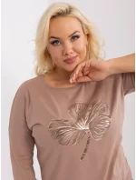 Bluzka RV BZ model 19154315 ciemny bezowy - FPrice Bluzka RV BZ model 19154315 ciemny bezowy - FPrice