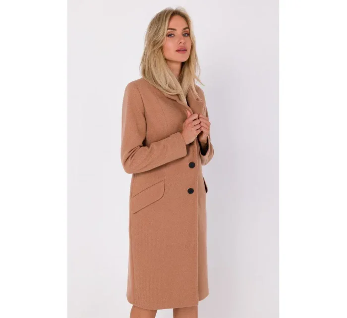 M758 Kabát na gombíky - ťavia farba