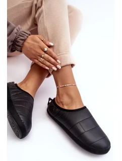 Dámské zateplené pantofle Black Big Star