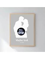 Personalizovaný magický fotorámik – štvorcový 30x40 – s párom a ultrazvukom