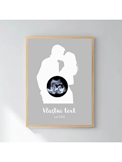 Personalizovaný magický fotorámik – štvorcový 30x40 – s párom a ultrazvukom