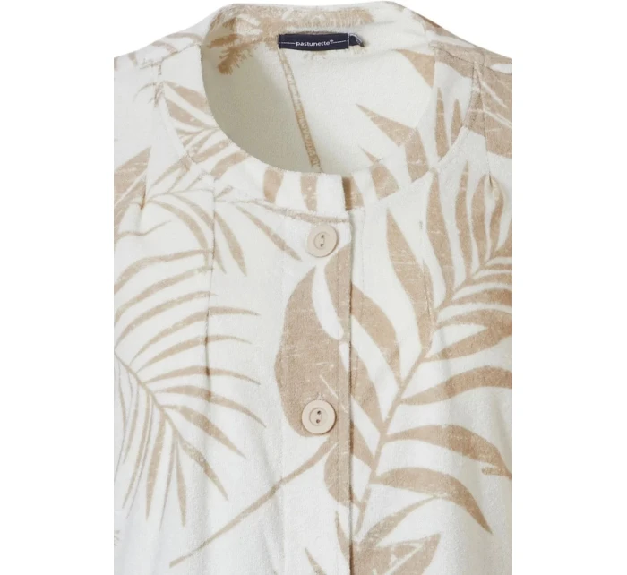 Dámska froté nočná košeľa 70231-144-6 béžová-potlač - Pastunette