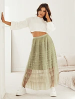 PASTELLA zelená tylová sukňa FashionStreet CY0423