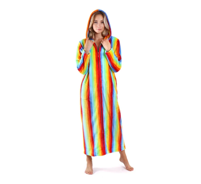 Dámsky župan 3656 Capri s kapucňou a zipsom - Vestis Dámsky župan 3656 Capri s kapucňou a zipsom - Vestis