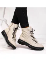 Rieker W X3428 béžové zateplené topánky