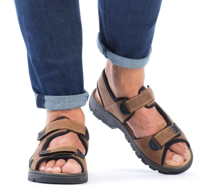 Rieker M 26156-25 RKR447B Sandále na suchý zips Rieker M 26156-25 RKR447B Sandále na suchý zips