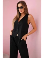 Súprava vesta + nohavice čierna
