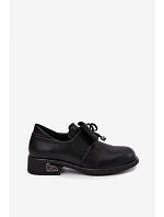 Lakové kožené dámské polobotky s mašlí  černé model 22359895 - T.Sokolski