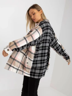 Košeľa DN KS 3841.02 čierna a béžová