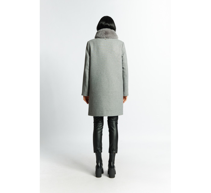 Monnari Kabáty Dámsky kabát s prímesou vlny Multi Grey