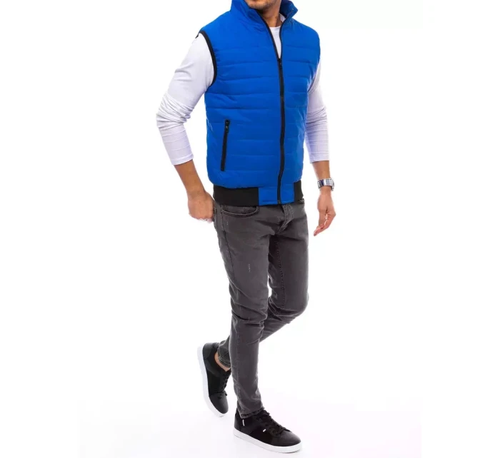 Pánská prošívaná modrá vesta Dstreet model 21964321 - FashionStreet