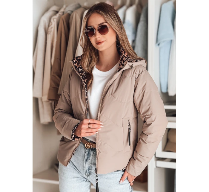 Dámská oboustranná přechodná bunda béžová Dstreet model 21986925 - FashionStreet