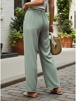 Dámske nohavice so širokými nohavicami, zelené, FashionStreet UY3072 Dámske nohavice so širokými nohavicami, zelené, FashionStreet UY3072