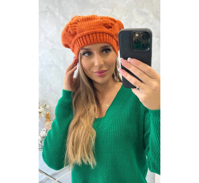 Dámska čiapka Sofia K369 oranžová Dámska čiapka Sofia K369 oranžová