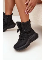 Dámské Sněhule Na Zip Big Star model 21706125 Černé - Big Star Shoes Dámské Sněhule Na Zip Big Star model 21706125 Černé - Big Star Shoes