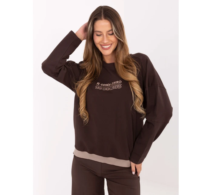 Bluzka RV BZ model 21406686 ciemny brązowy - FPrice