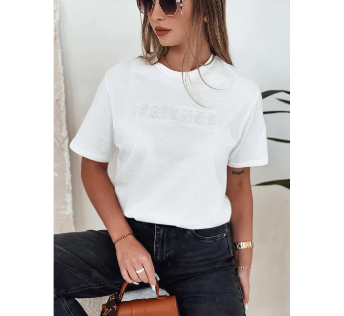 Dámské tričko ecru Dstreet model 21976486 - FashionStreet Dámské tričko ecru Dstreet model 21976486 - FashionStreet