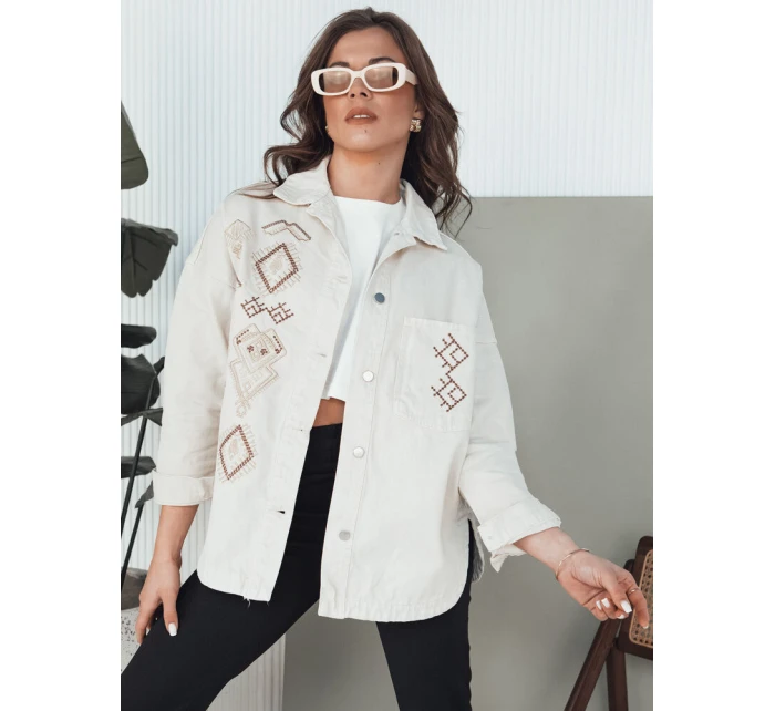 Dámská džínová bunda béžová Dstreet model 21976626 - FashionStreet