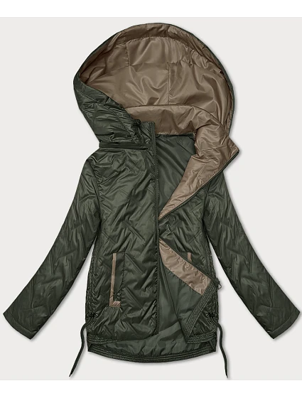 Tenká prešívaná plus size bunda S'West khaki (B8361-11) Tenká prešívaná plus size bunda S'West khaki (B8361-11)