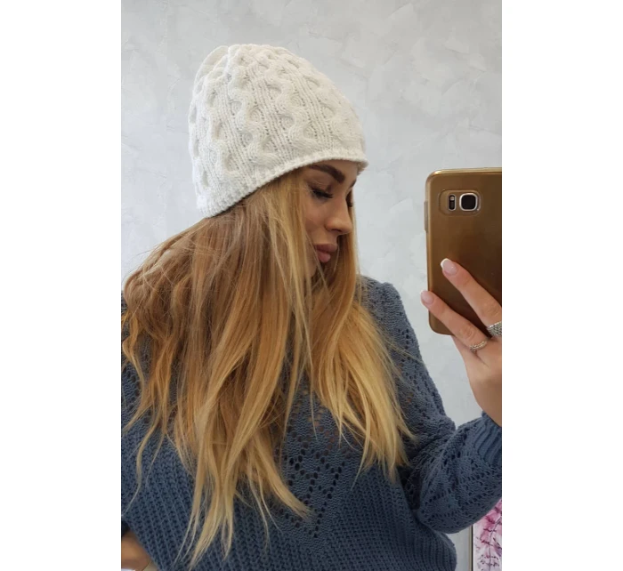 Fleecová čiapka Teresa K285 biela
