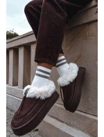 Śniegowce Damskie Z Futerkiem Na Platformie Czekoladowe Rosmira Śniegowce Damskie Z Futerkiem Na Platformie Czekoladowe Rosmira