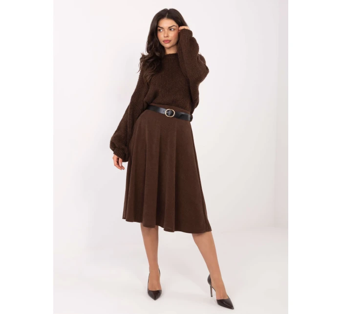 Spódnica IT SD model 21793742 brązowy - FPrice Spódnica IT SD model 21793742 brązowy - FPrice