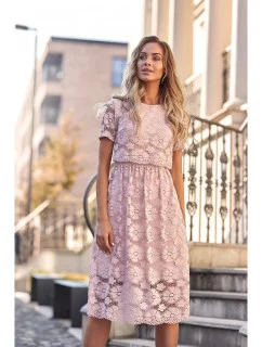 Dámske šaty M405 púder ružová - MOE