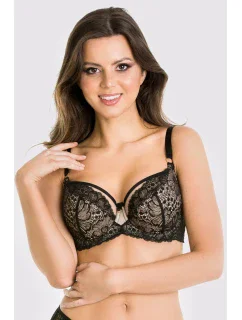 Dámska podprsenka JULIA 19168 Čierna s béžovou - Mediolano