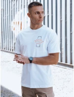 FashionStreet pánske biele tričko RX5529 FashionStreet pánske biele tričko RX5529